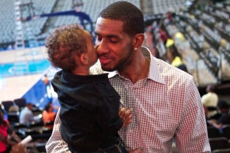 Aldridge with his son enjoying their time together.